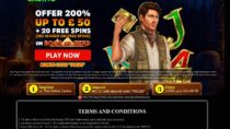 200% Slots Bonus Up To £50 + 20 FS